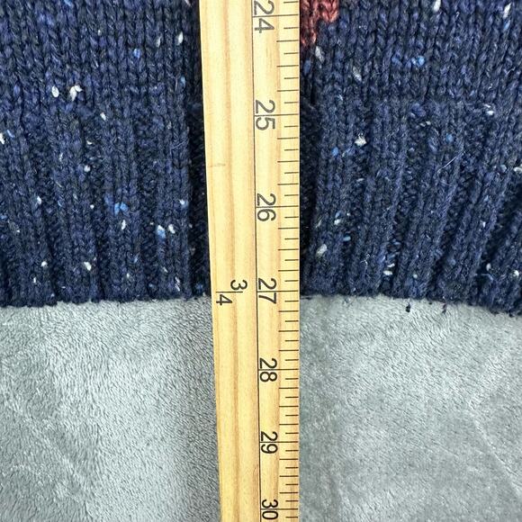 Vintage Knightsbridge Size XL Mens Blue Argyle Wool Blend Crewneck Sweater - Picture 7 of 7